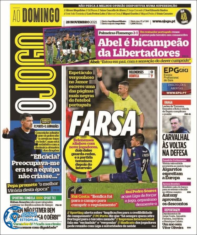 روزنامه ورزشی اوجوگو یکشنبه 7 آذر 1400