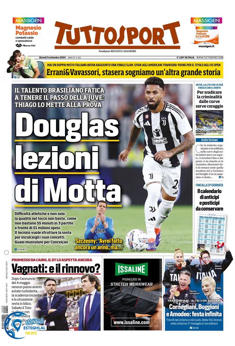 روزنامه ورزشی توتو اسپورت پنجشنبه 15 شهریور 1403 