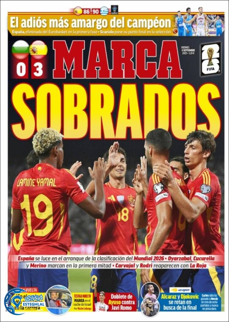 روزنامه مارکا جمعه 14 شهریور 1404 