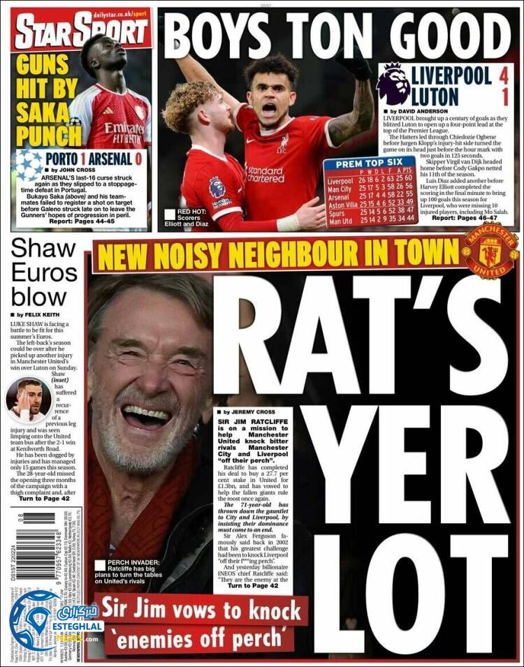 روزنامه ورزشی استار اسپورت پنجشنبه 3 اسفند 1402 