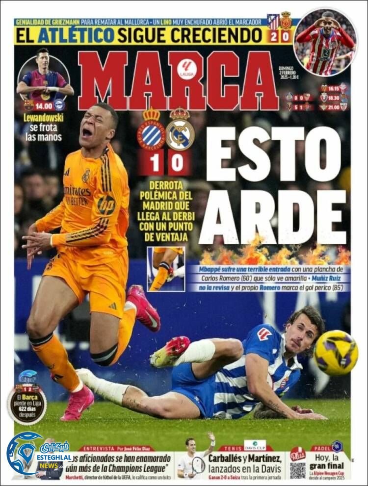 روزنامه ورزشی مارکا یکشنبه 14 بهمن 1403  