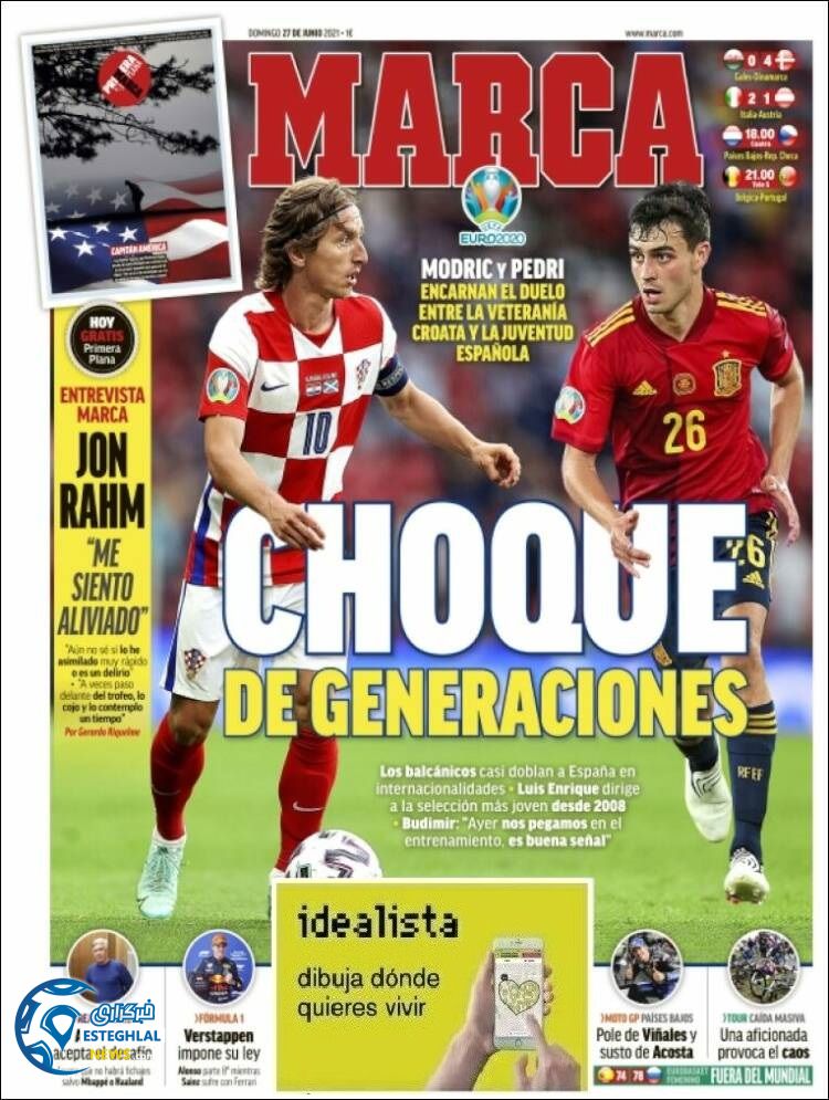 روزنامه ورزشی مارکا یکشنبه 6 تیر 1400