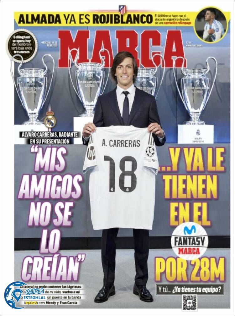 روزنامه ورزشی مارکا چهارشنبه 25 تیر 1404 