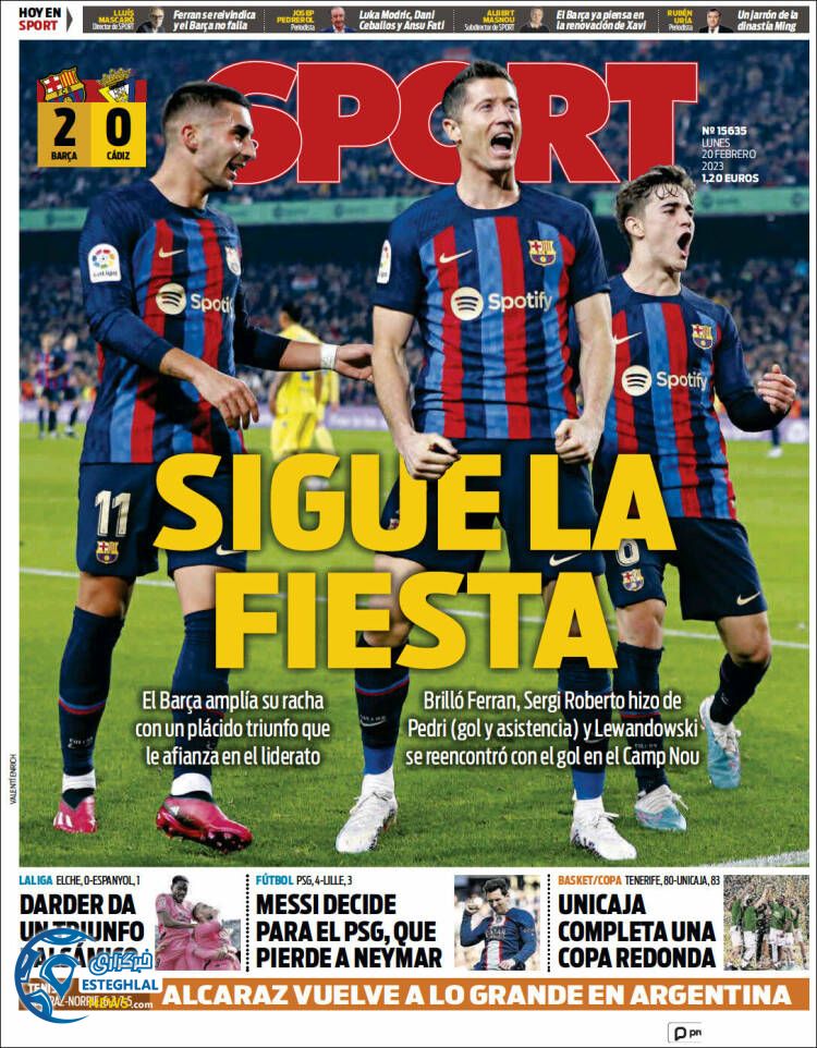 روزنامه ورزشی  اسپورت دوشنبه 1 اسفند 1401 