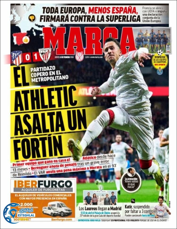 روزنامه ورزشی مارکا پنجشنبه 19 بهمن 1402 