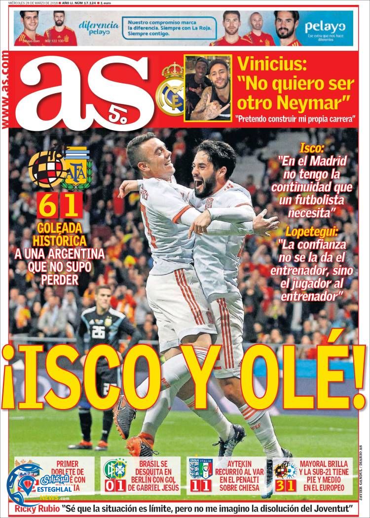 روزنامه آاس سه شنبه 7 فروردین 1397