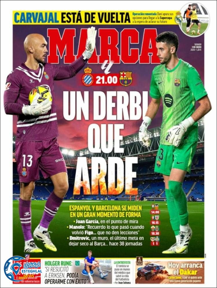 روزنامه  ورزشی مارکا  شنبه 13 دی 1404 