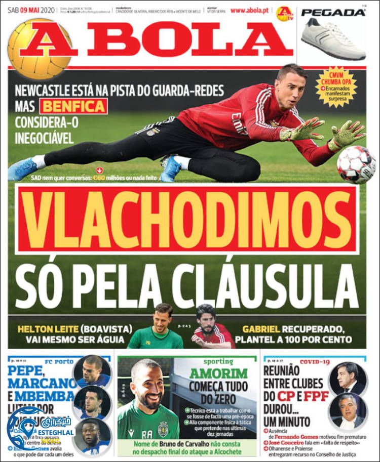 روزنامه ورزشی آبولا شنبه 20 اردیبهشت 1399