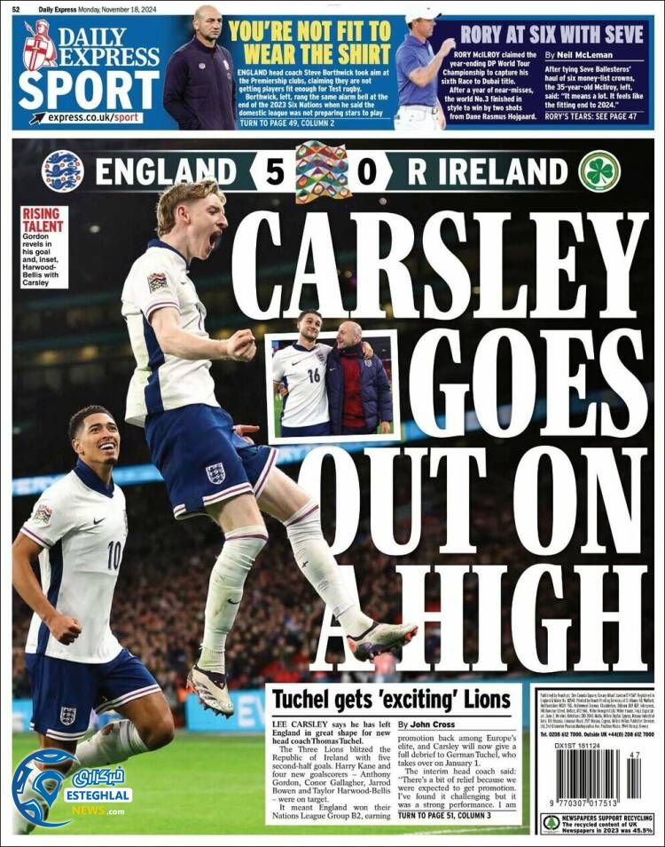 روزنامه ورزشی اکسپرس اسپورت دوشنبه 28 آبان 1403 