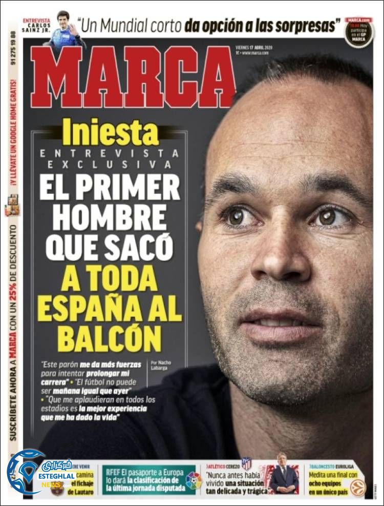 روزنامه ورزشی مارکا جمعه 29 فروردین 1399