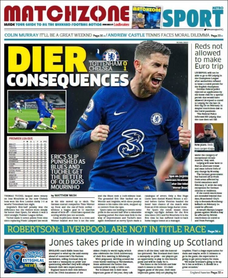 روزنامه ورزشی مترو اسپورت جمعه 17 بهمن 1399