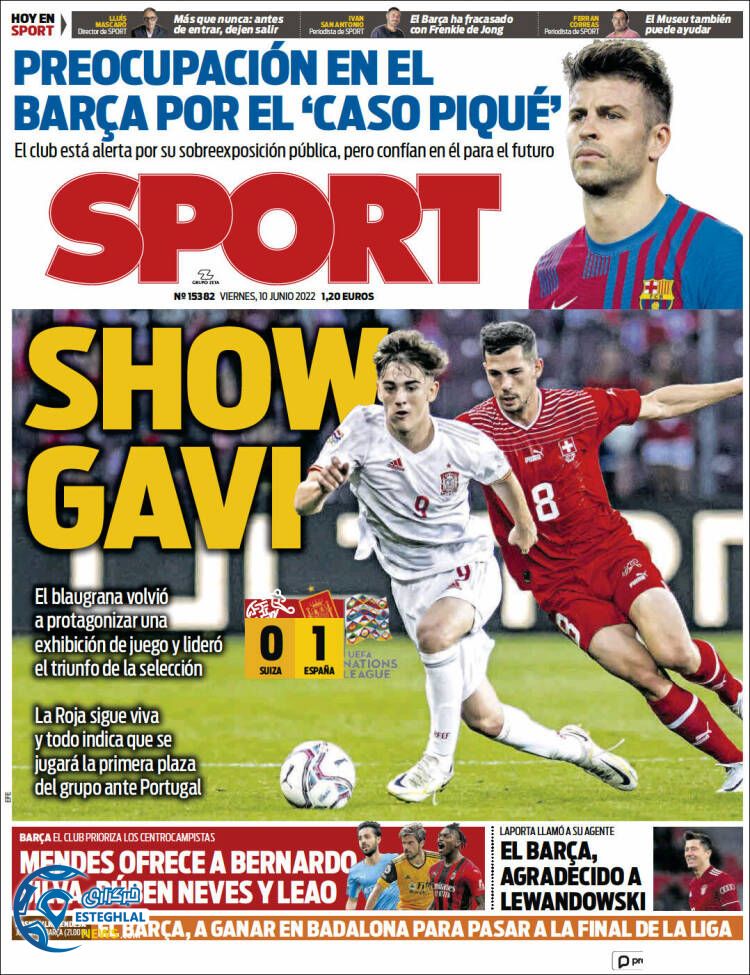 روزنامه ورزشی اسپورت جمعه 20 خرداد 1401