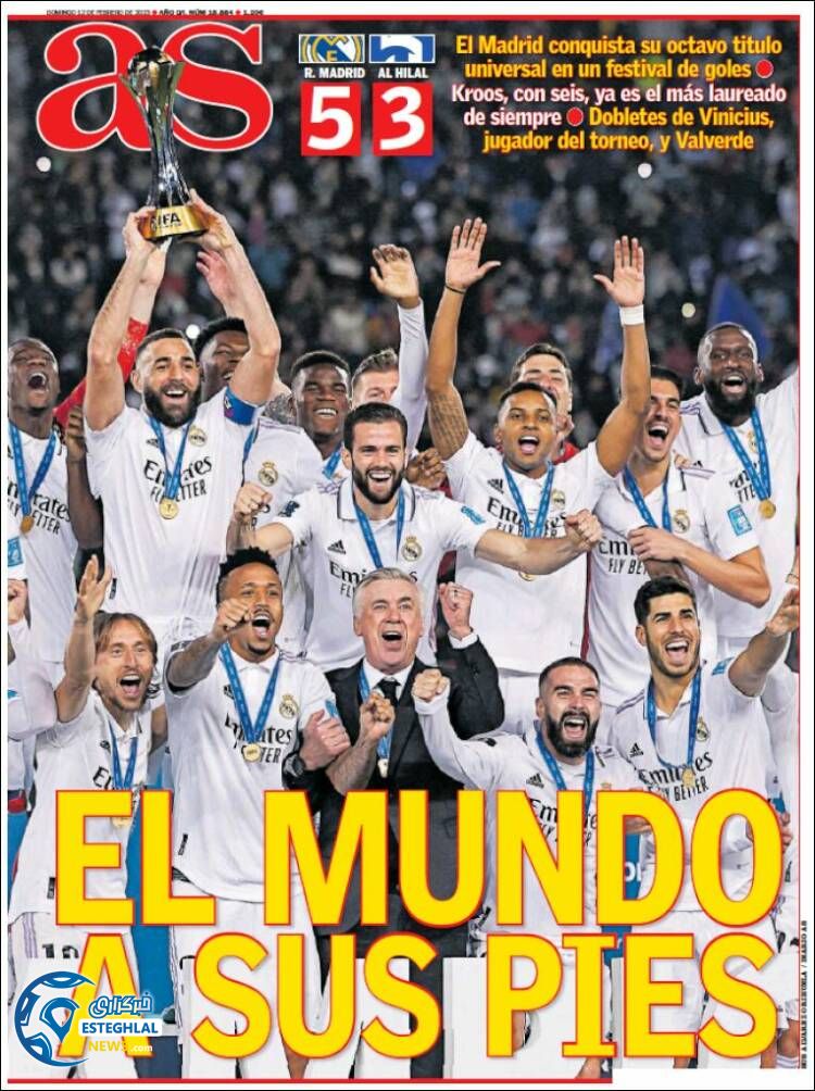 روزنامه ورزشی آ اس یکشنبه 23 بهمن 1401 