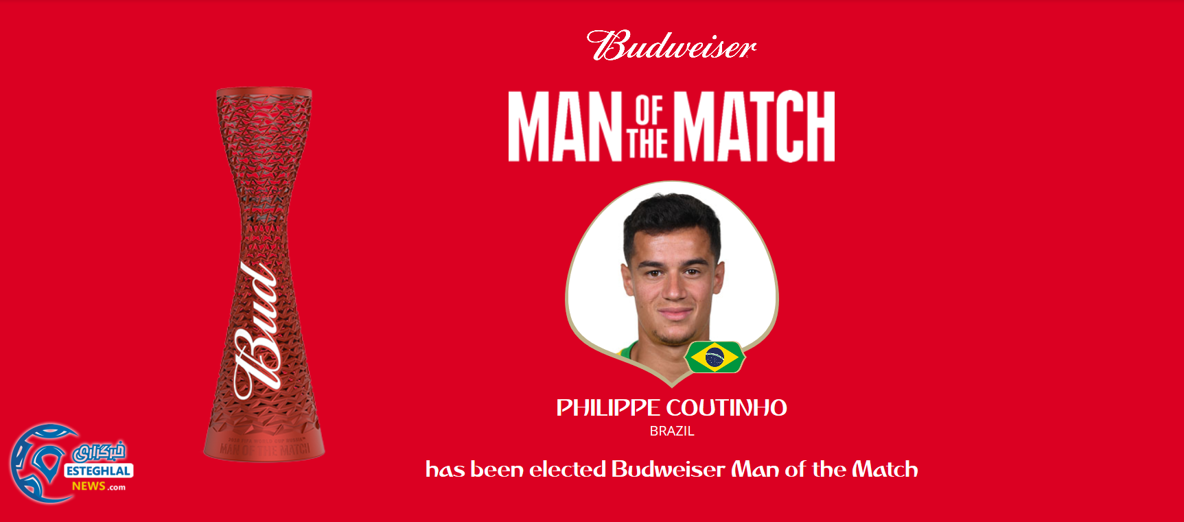 بهترین بازیکن دیدار برزیل و سوئیس