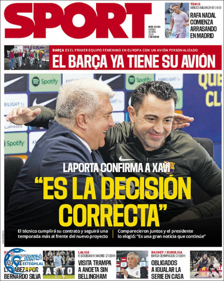 روزنامه ورزشی اسپورت جمعه 7 اردیبهشت 1403 