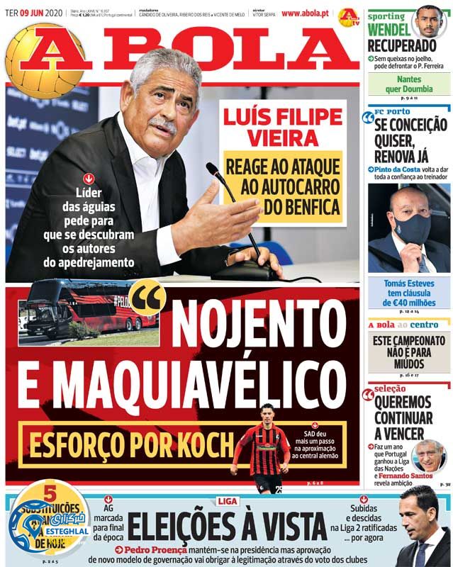 روزنامه ورزشی آبولا سه شنبه 20 خرداد 1399