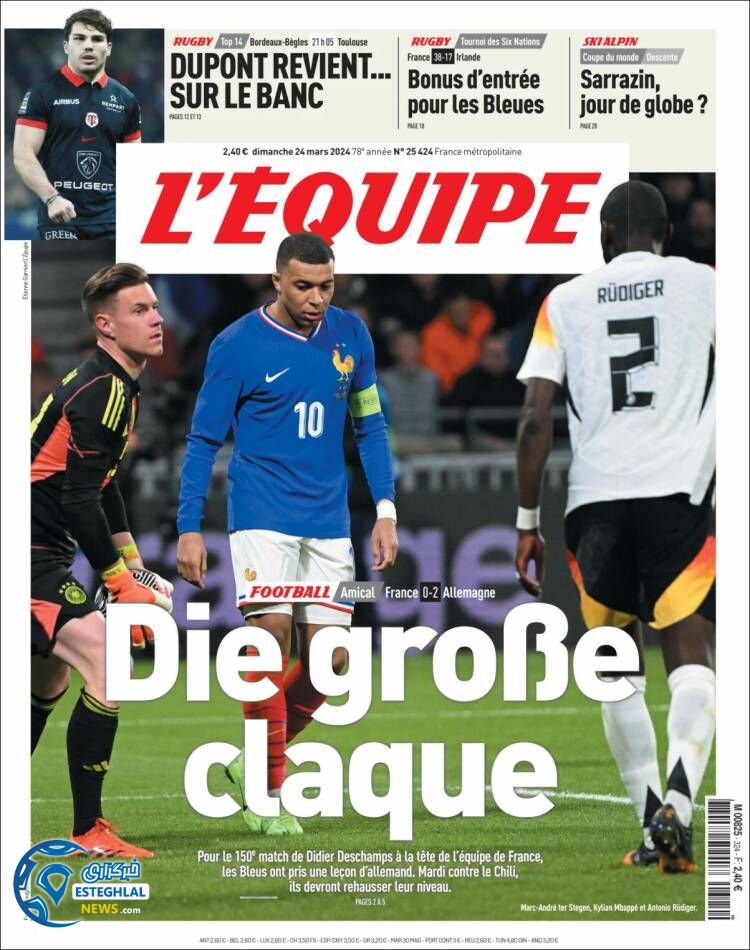 روزنامه ورزشی اکیپ یکشنبه 5 فروردین 1403 