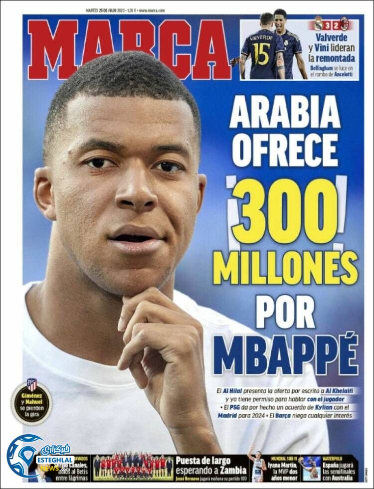 روزنامه ورزشی مارکا سه شنبه 3 مرداد 1402 