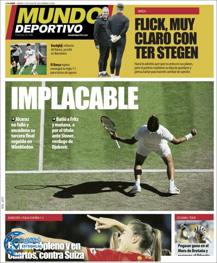 روزنامه ورزشی موندو دپورتیوو شنبه 21 تیر 1404  