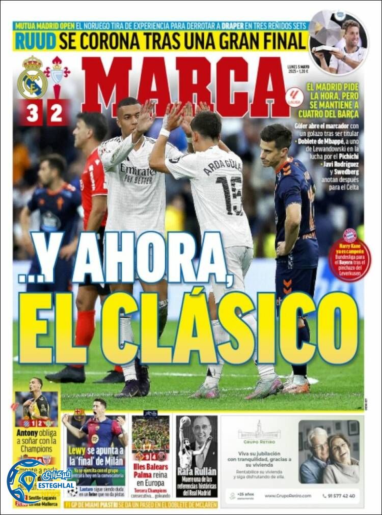 روزنامه ورزشی مارکا دوشنبه 15 اردیبهشت 1404 