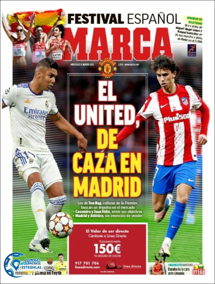 روزنامه ورزشی مارکا چهارشنبه 26 مرداد 1401