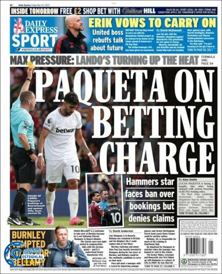 روزنامه ورزشی اکسپرس اسپورت جمعه 4 خرداد 1403 