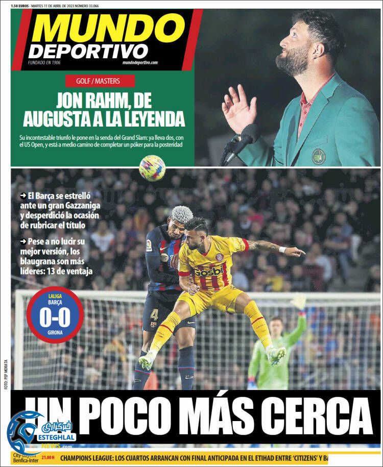 روزنامه ورزشی موندو دپورتیوو سه شنبه 22 فروردین 1402 