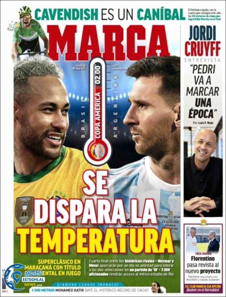 روزنامه ورزشی مارکا شنبه 19 تیر 1400