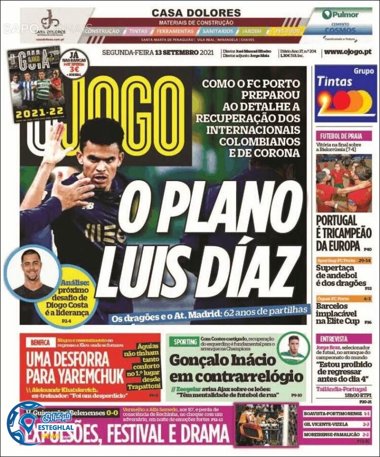 روزنامه ورزشی آبولا دوشنبه 22 شهریور 1400