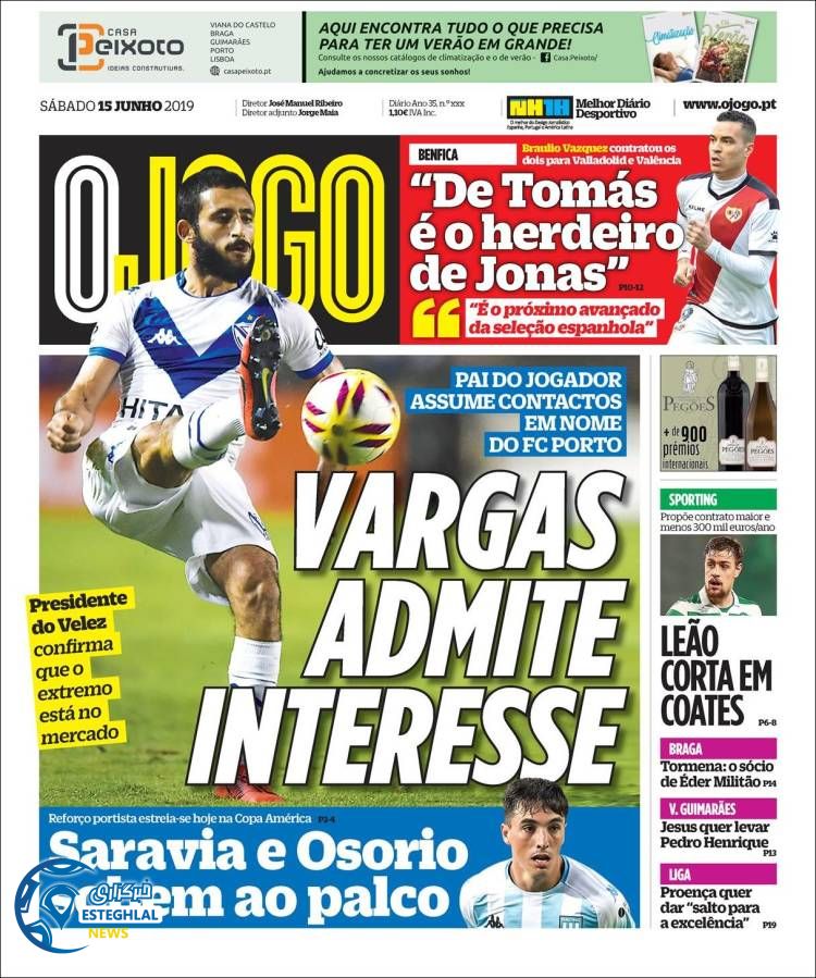 روزنامه ورزشی جوگو شنبه 25 خرداد 1398