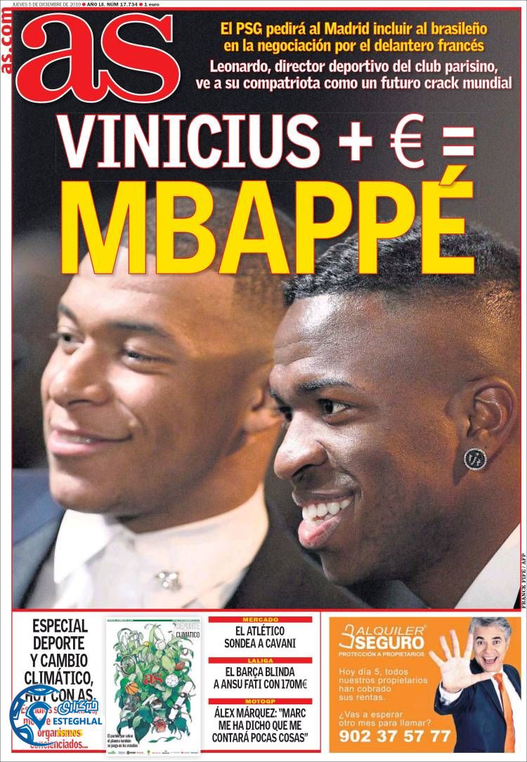 روزنامه ورزشی آاس پنجشنبه 14 آذر 1398