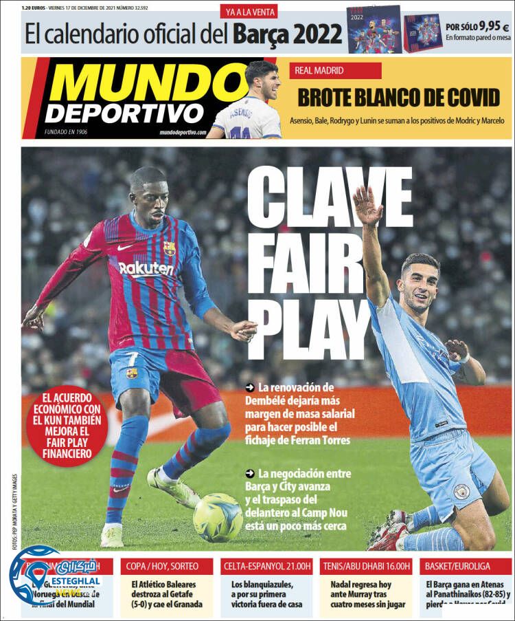 روزنامه ورزشی موندو دپورتیوو جمعه 26 آذر 1400