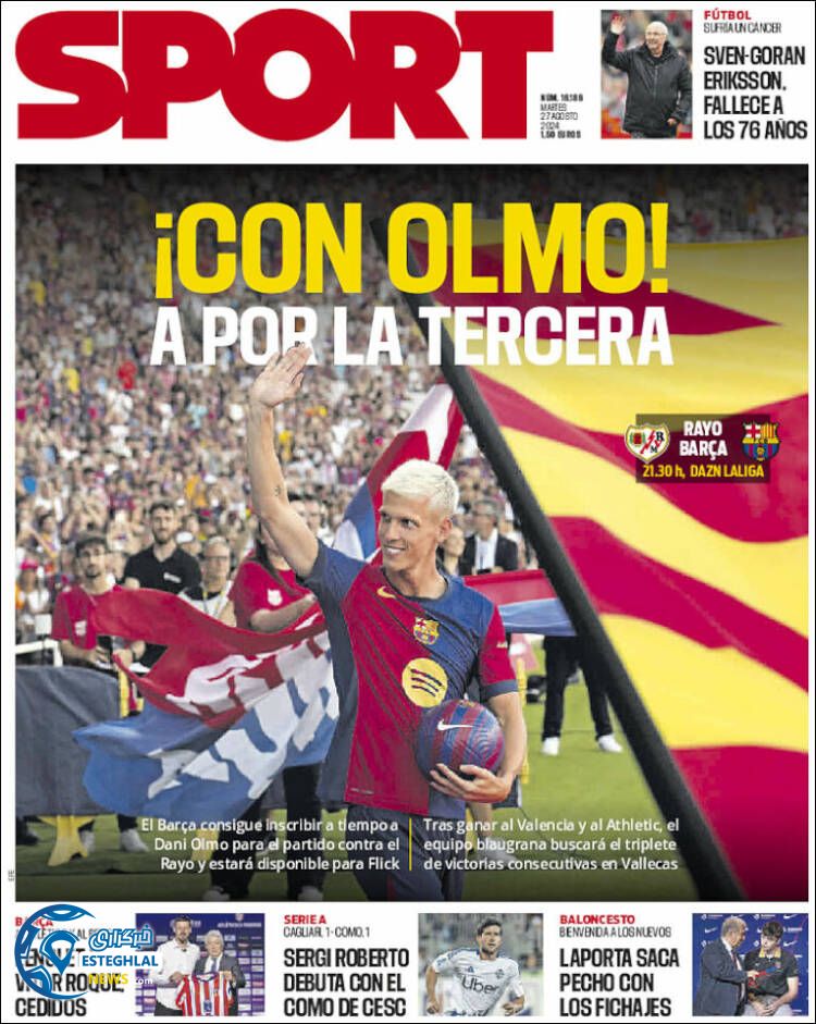 روزنامه ورزشی اسپورت سه شنبه 6 شهریور 1403 