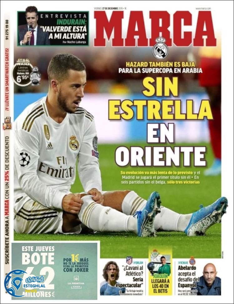 روزنامه ورزشی مارکا جمعه 6 دی 1398