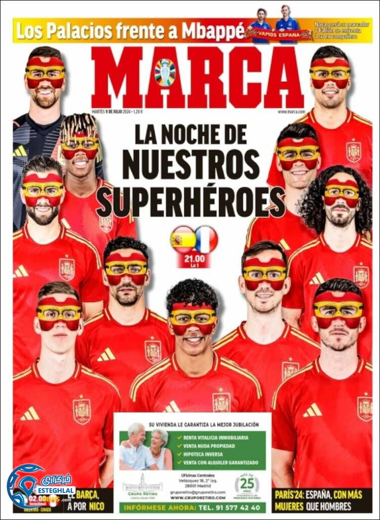 روزنامه ورزشی مارکا سه شنبه 19 تیر 1403 