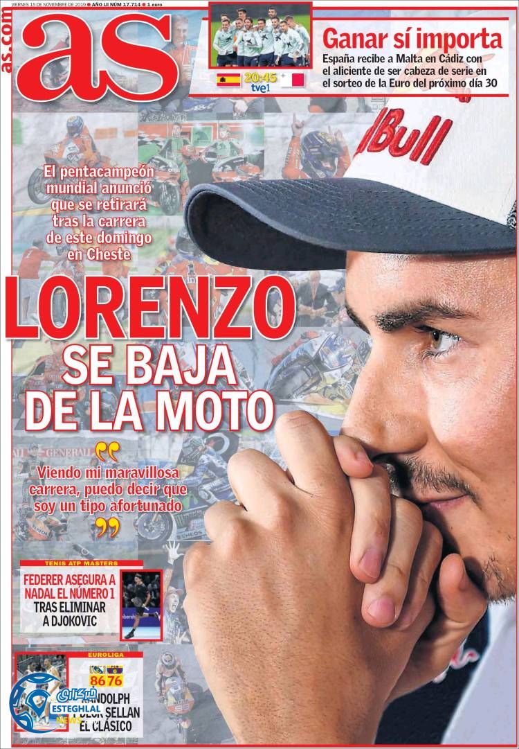 روزنامه ورزشی آاس جمعه 24 آبان 1398