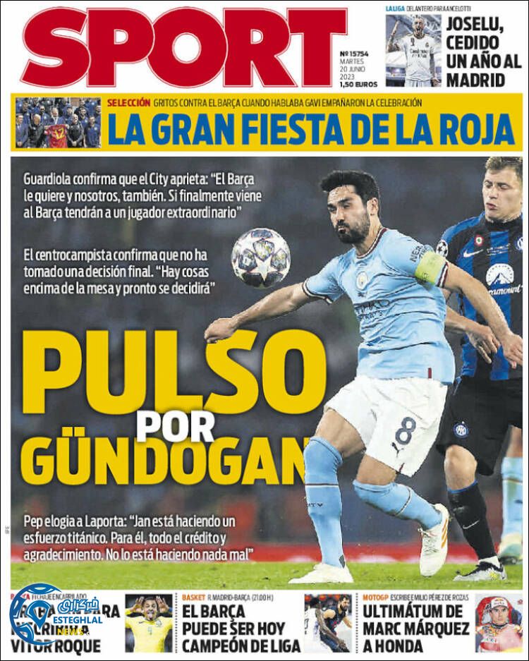 روزنامه ورزشی اسپورت سه شنبه 30 خرداد 1402 