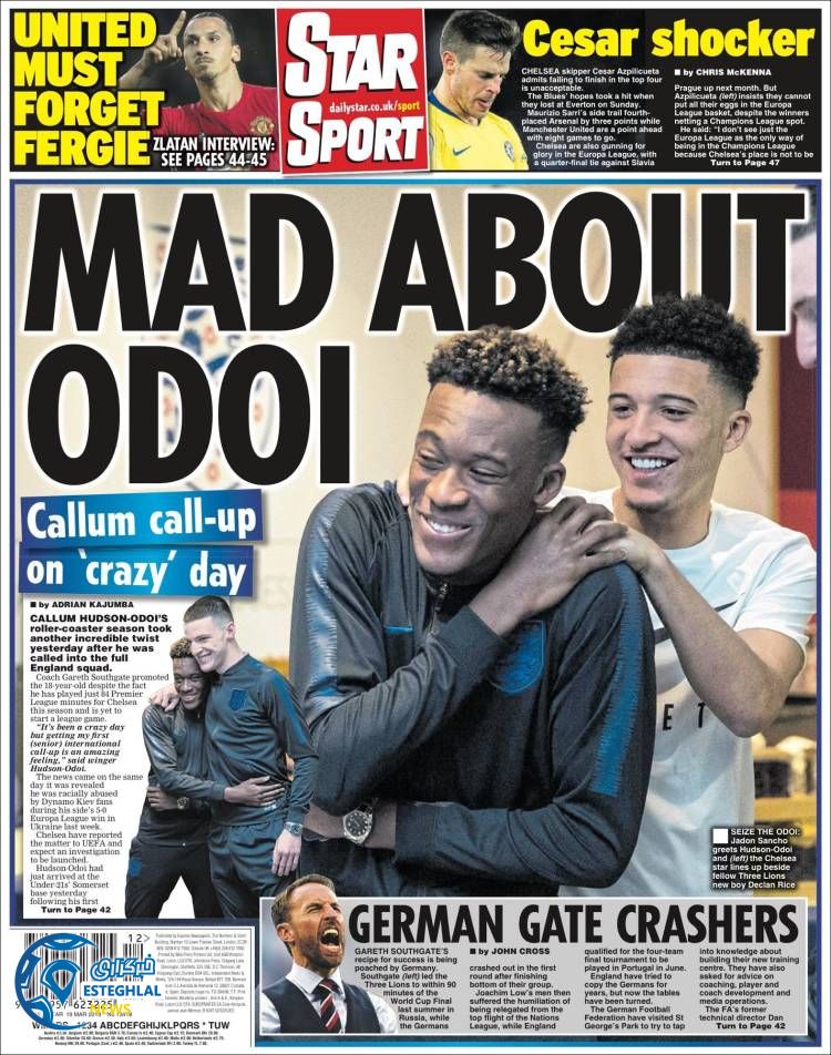 روزنامه ورزشی استار اسپورت سه شنبه 28 اسفند 1397