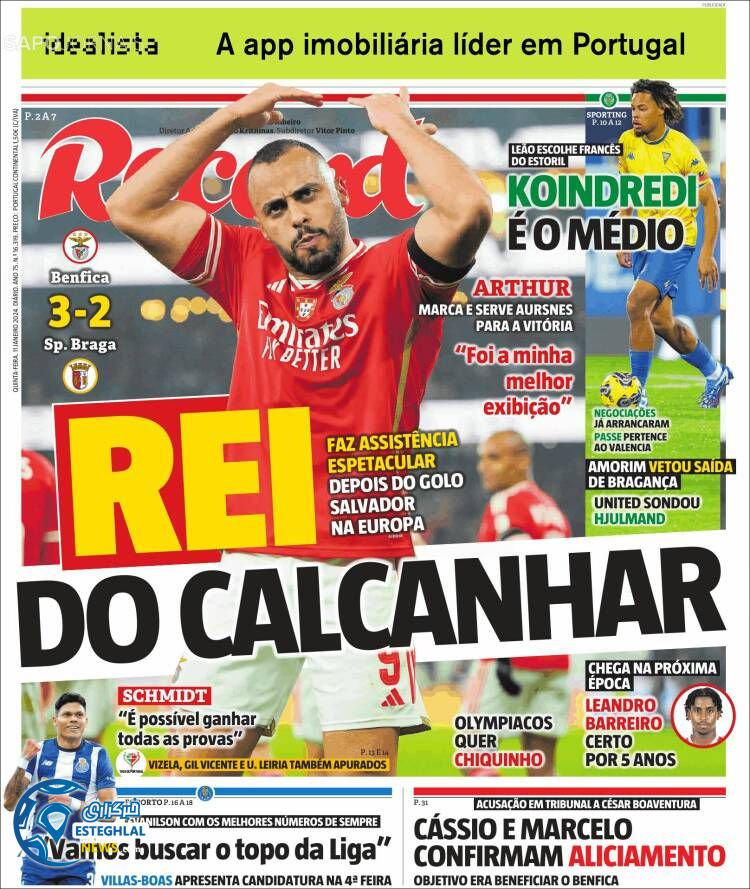 روزنامه ورزشی رکورد پنجشنبه 21 دی 1402 