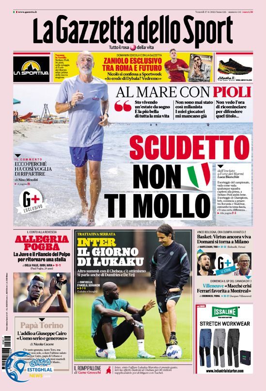 روزنامه ورزشی گاتزتا دلو اسپورت جمعه 27 خرداد 1401