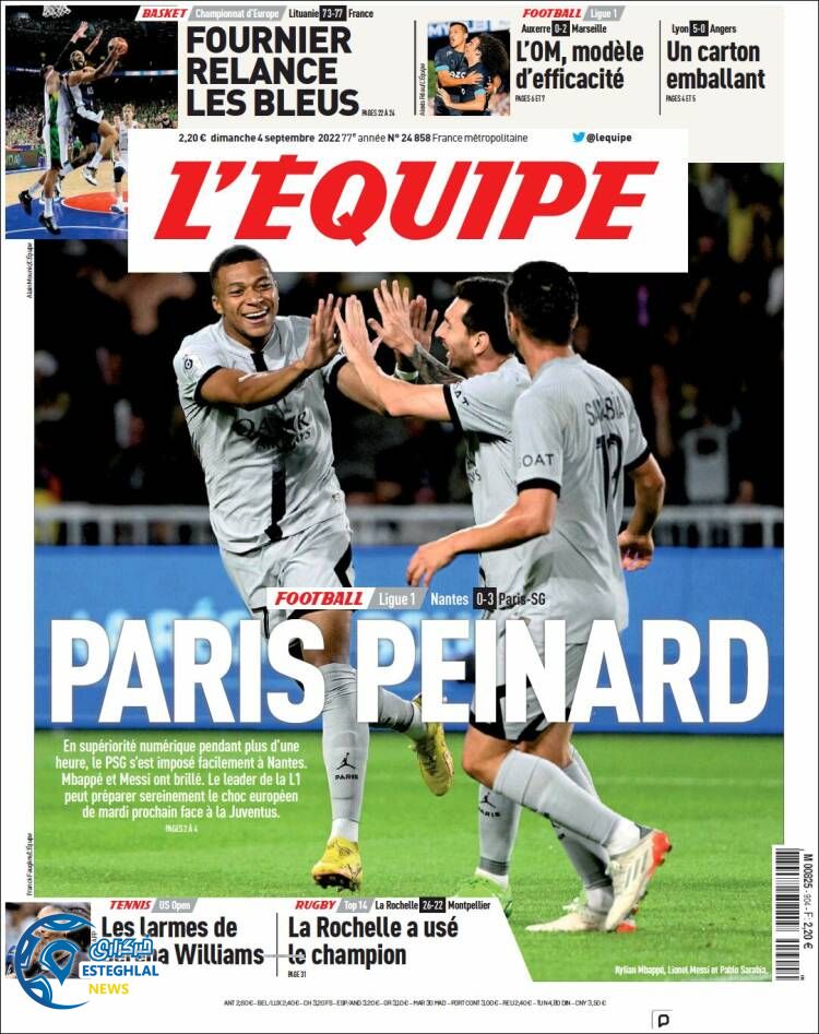 روزنامه ورزشی اکیپ یکشنبه 13 شهریور 1401 