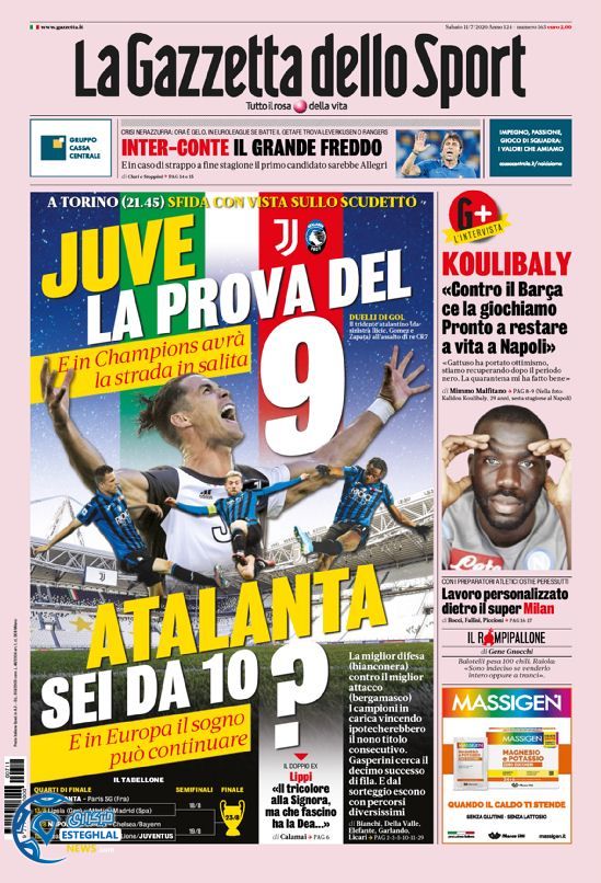 روزنامه ورزشی گاتزتا دلو اسپورت شنبه 21 تیر 1399