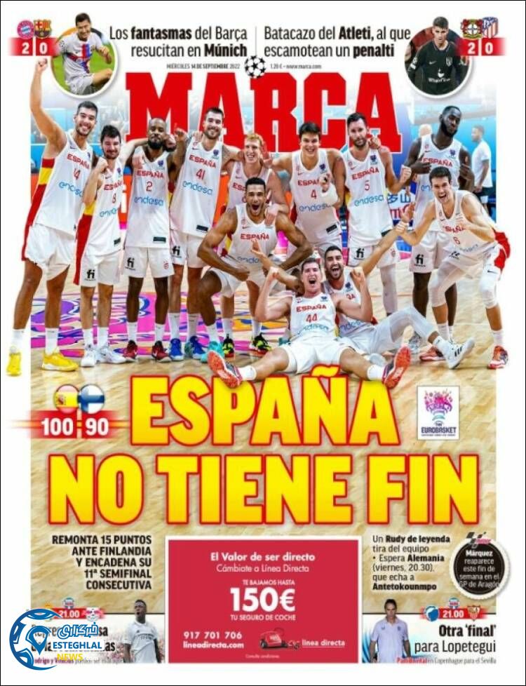 روزنامه ورزشی مارکا چهارشنبه 23 شهریور 1401