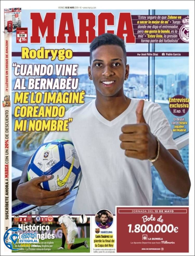 روزنامه ورزشی مارکا جمعه 20 اردیبهشت 1398