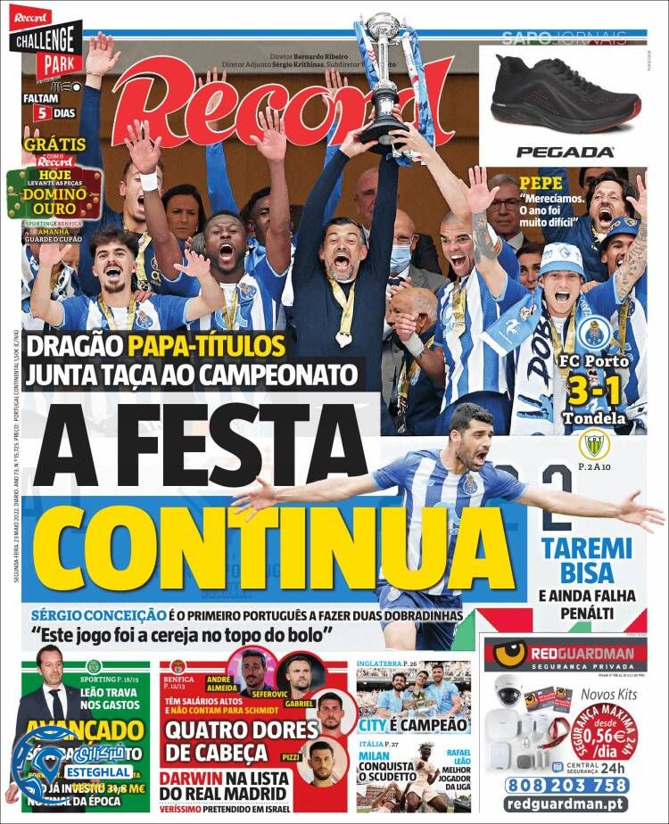 روزنامه ورزشی رکورد دوشنبه 2 خرداد 1401