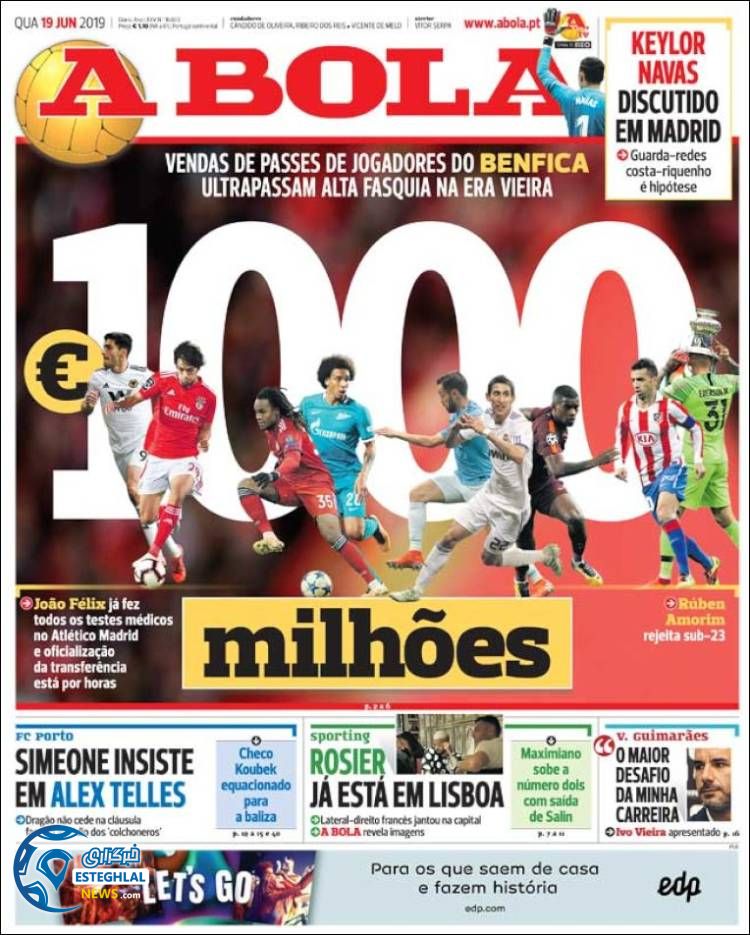 روزنامه ورزشی آبولا چهارشنبه 29 خرداد 1398