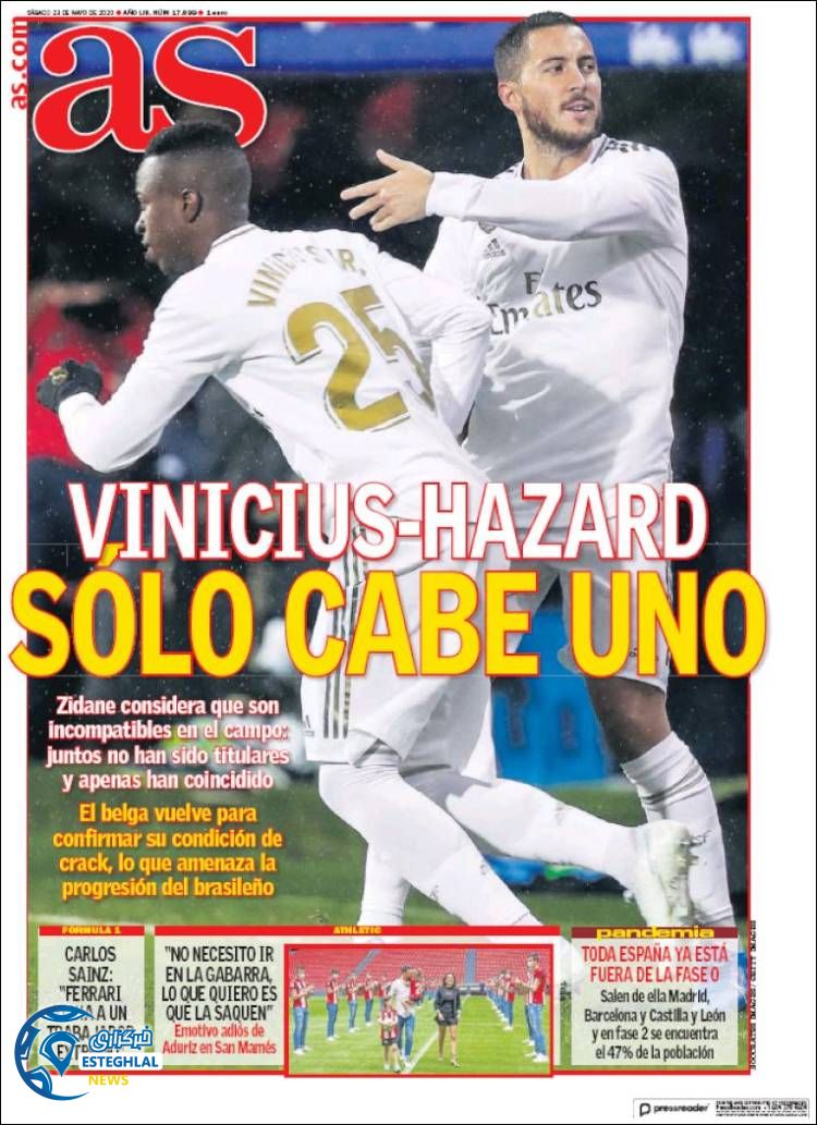 روزنامه ورزشی آاس شنبه 3 خرداد 1399