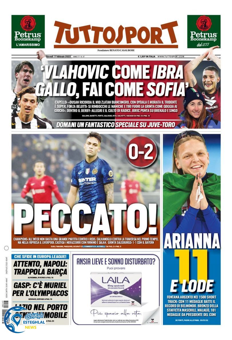 روزنامه ورزشی توتو اسپورت پنجشنبه 28 بهمن 1400