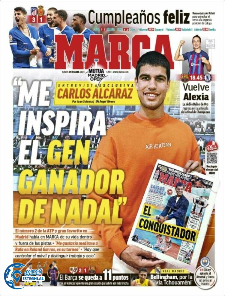 روزنامه ورزشی مارکا پنجشنبه 7 اردیبهشت 1402 