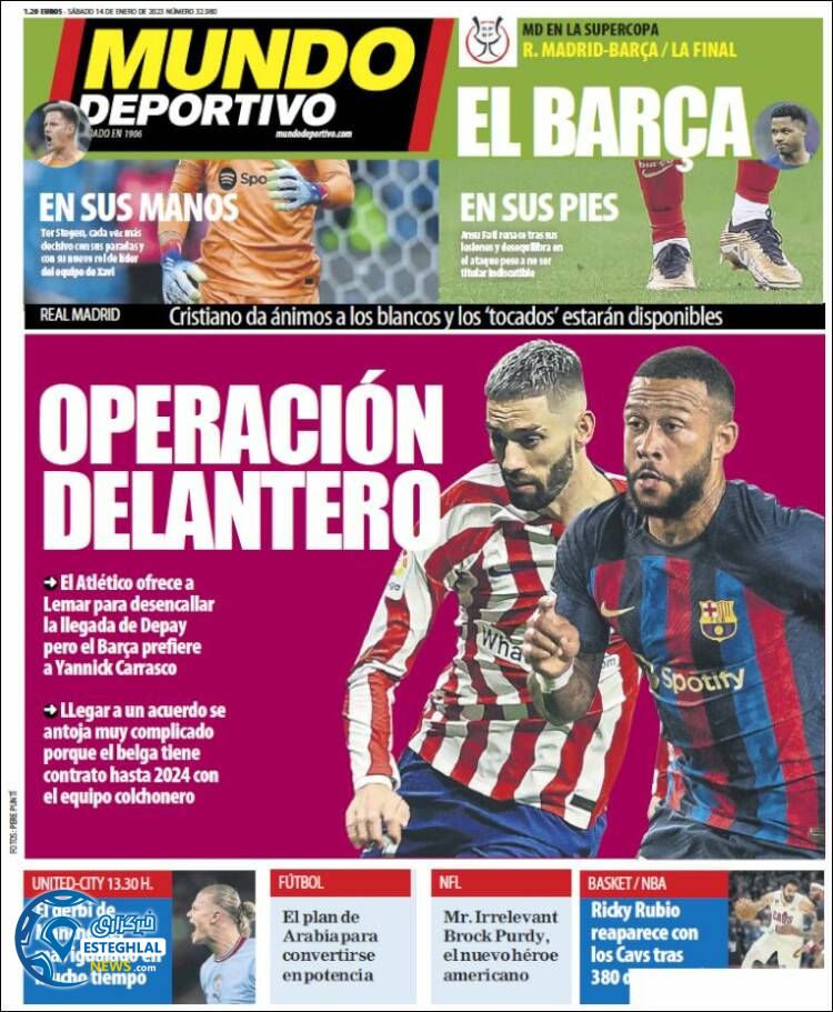 روزنامه ورزشی موندو دپورتیوو شنبه 24 دی 1401 